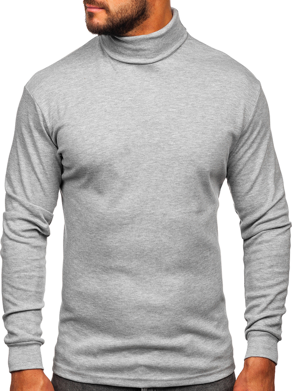 Herren Rollkragenpullover Grau Bolf 145347-1