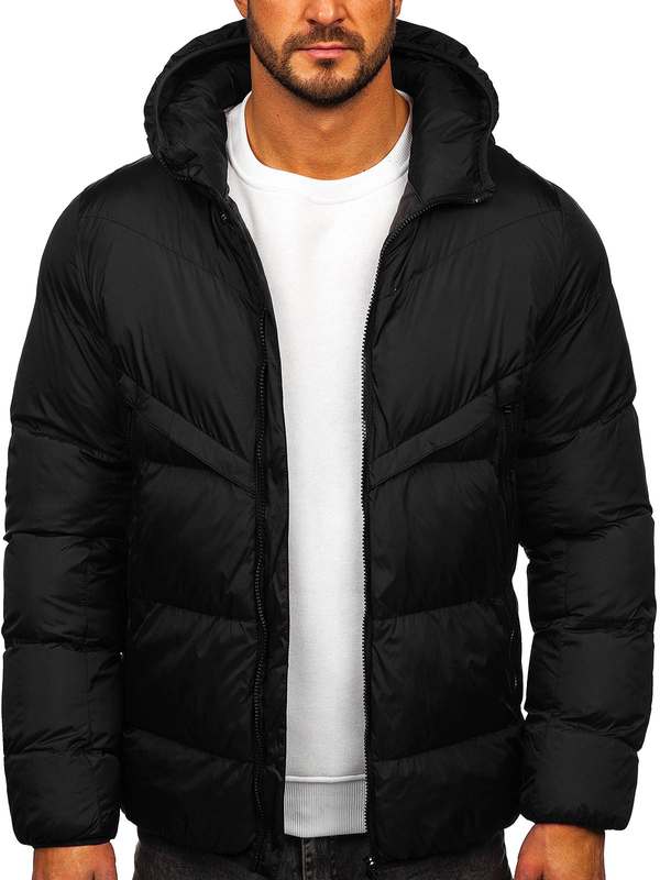 Herren Winterjacke Schwarz Bolf CS1006