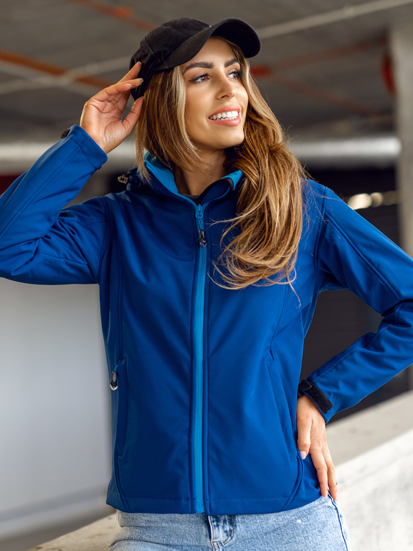 Damen Übergangsjacke Softshell Dunkelblau Bolf AB056