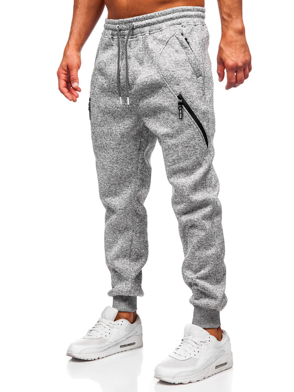 Herren Warme Sporthose Joggers Grau Bolf Q1104