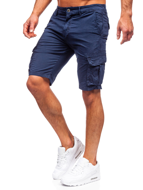 Herren Kurze Hose Shorts Cargo Hose Dunkelblau Bolf YF2221