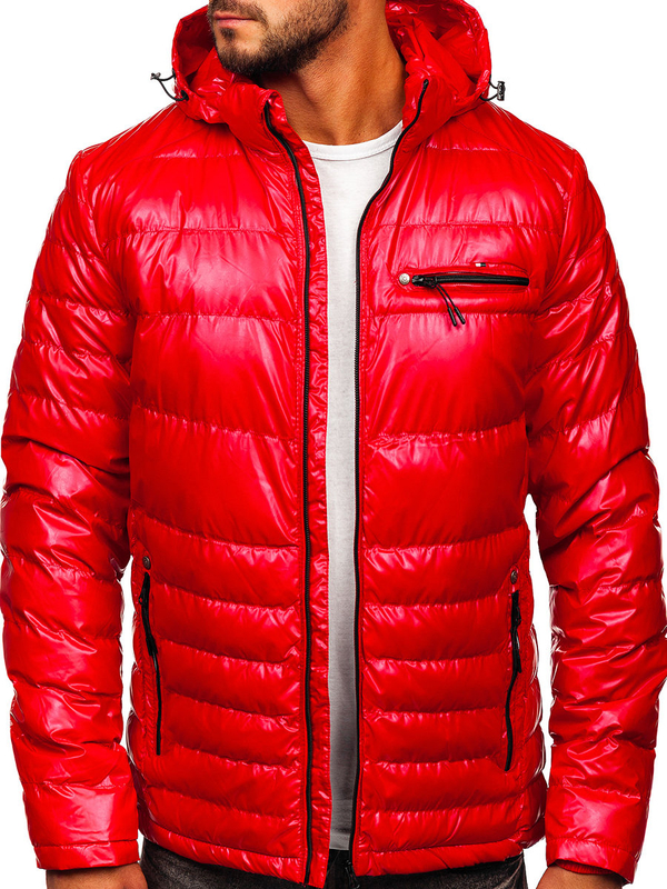 Herren Gepolsterte Übergangsjacke Sport Jacke Rot Bolf 2147