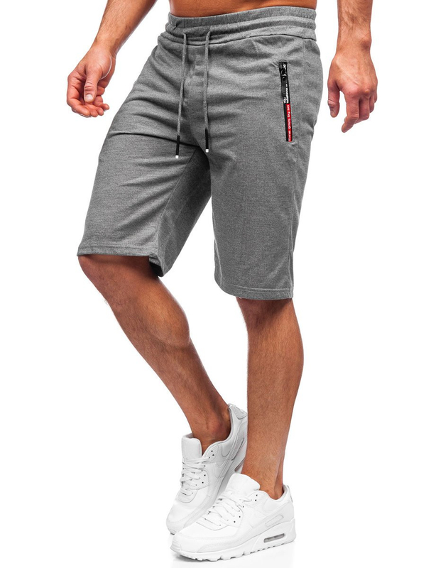 Herren Kurze Sporthose Schwarzgrau Bolf JX511