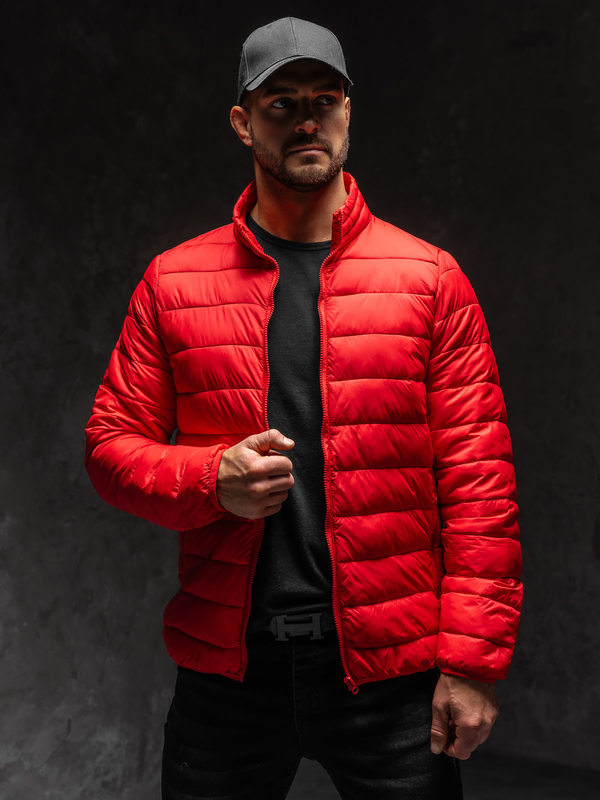Herren Gepolsterte Übergangsjacke Rot Bolf LY33A1