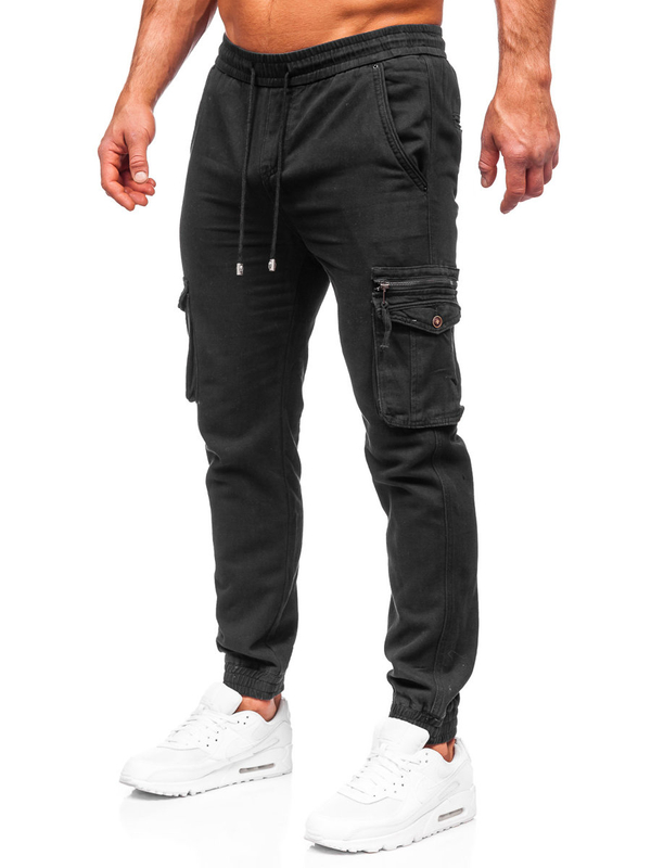 Herren Hose Jogger Pants Cargojose Schwarz Bolf MP0181N