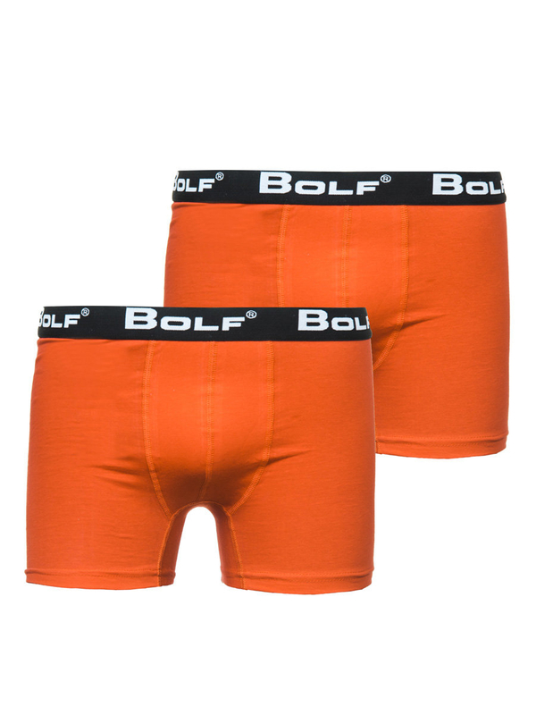 Herren Boxershorts Orange 0953-2P 2 Bolf PACK