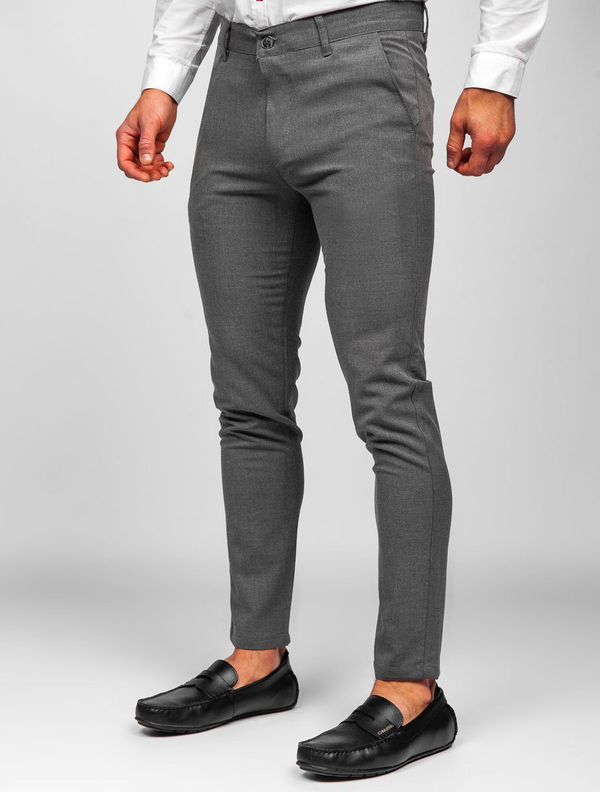 Herren Hose Chinos Schwarzgrau Bolf 0016