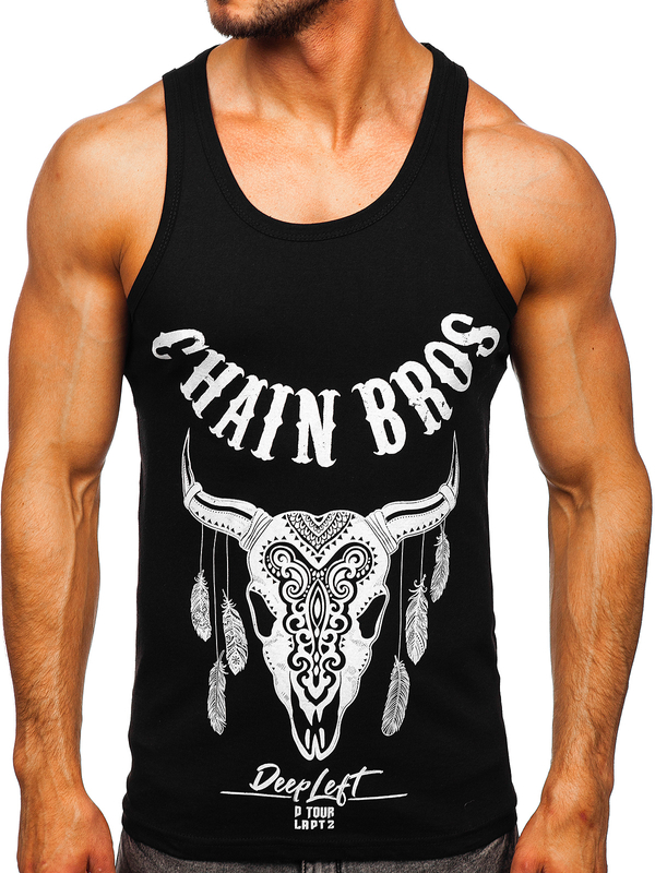 Tank Top Boxing T-Shirt mit Motiv Schwarz Bolf 14848
