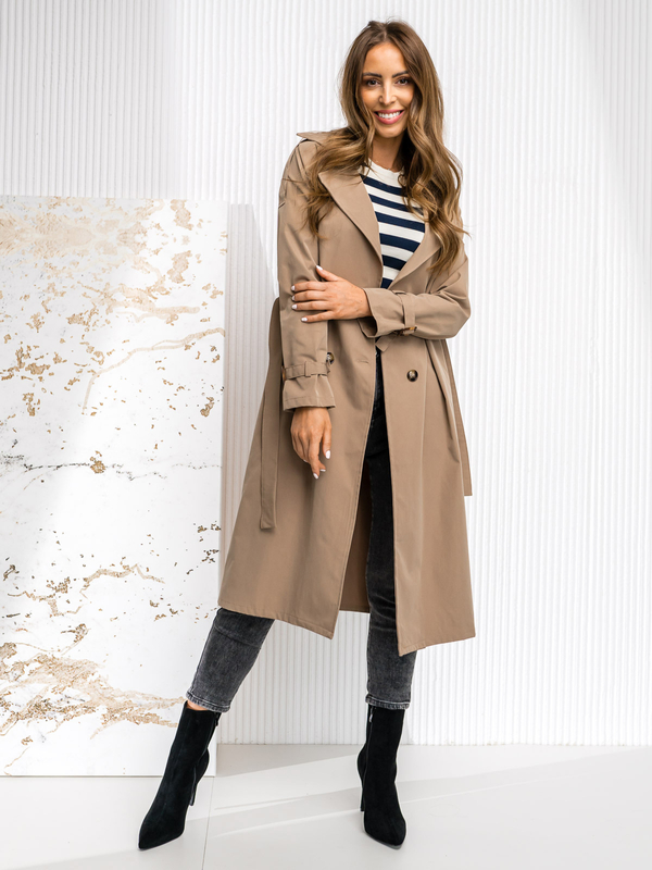 Damen Mantel Trenchcoat Cappuccino Bolf 4494
