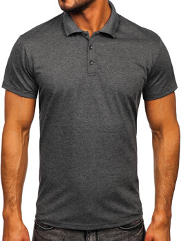 Herren Polohemd Kurzarm Schwarzgrau Bolf 8T80