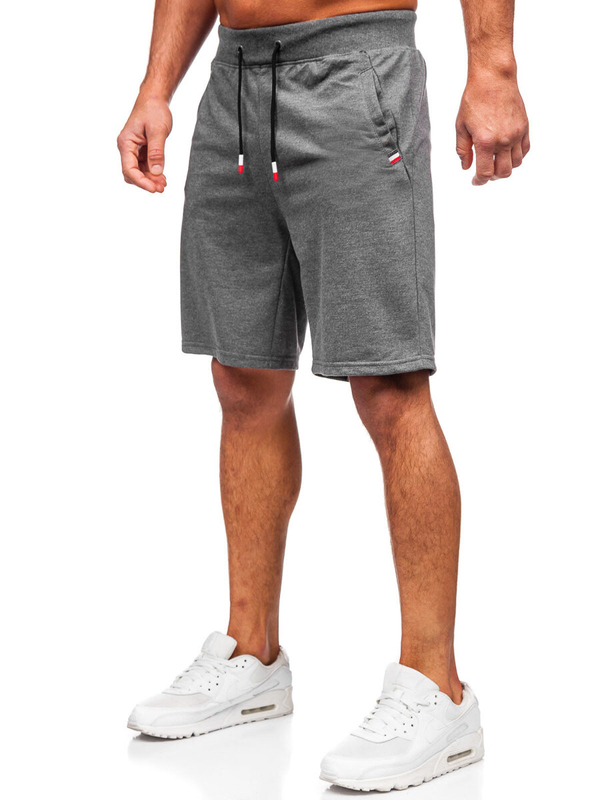 Herren Kurze Sporthose Schwarzgrau Bolf 8K1502