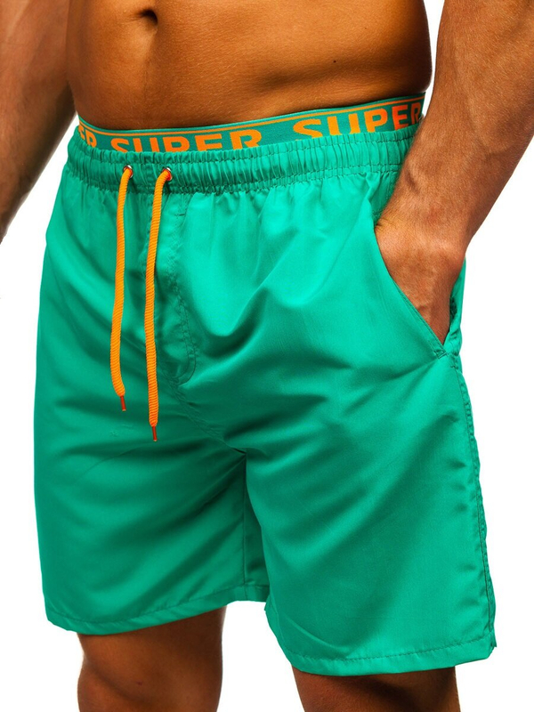 Herren Kurzehose Badeshorts Dunkel-Grün Bolf HN122