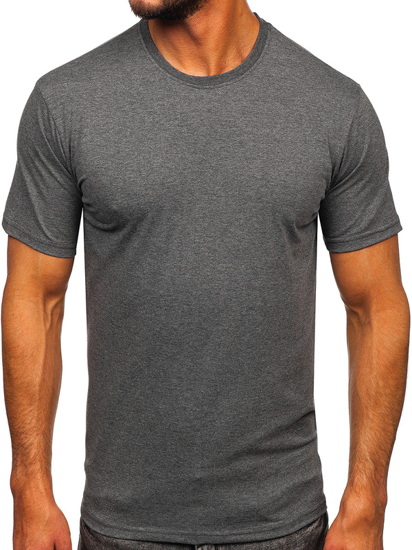 Herren Baumwoll T-Shirt Anthrazit Bolf 0001