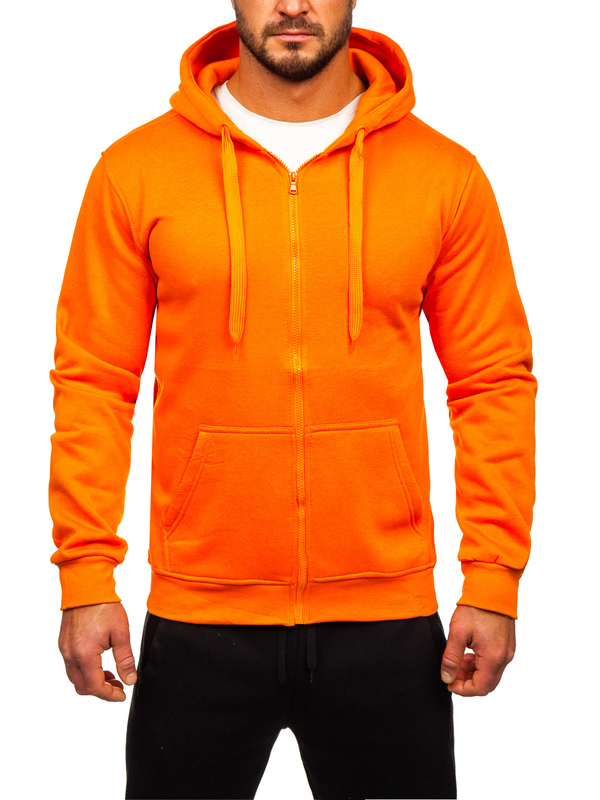Herren Zweiteiler Trainingsanzug mit Kapuzenpullover Orange Bolf D004