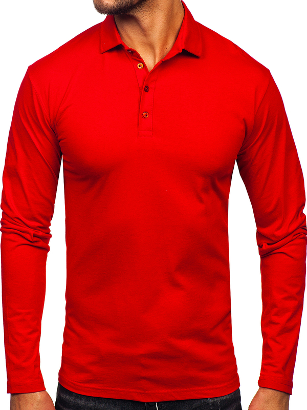 Herren Baumwoll Polohemd Lanagrm Rot Bolf 5119