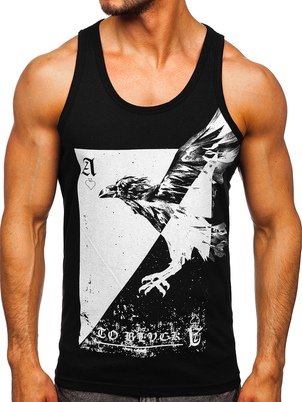 Tank Top Boxing T-Shirt mit Motiv Schwarz Bolf 14829