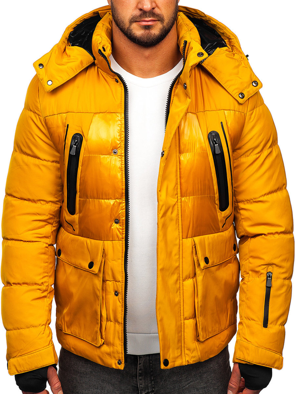 Herren Gepolsterte Winterjacke Camel Bolf 99527