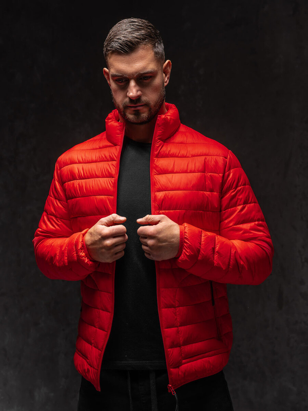 Herren Gepolsterte Übergangsjacke Rot Bolf 13007A1