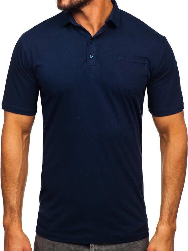 Herren Baumwoll Poloshirt Dunkelblau Bolf 143006
