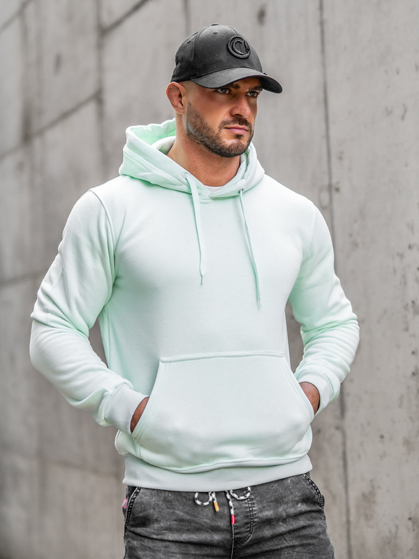 Herren Kapuzenpullover mit Kängurutasche Mintgrün Bolf 2009A