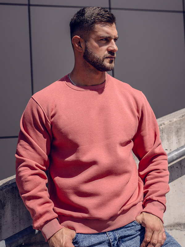 Herren Sweatshirt Lachsrot Bolf 2001A