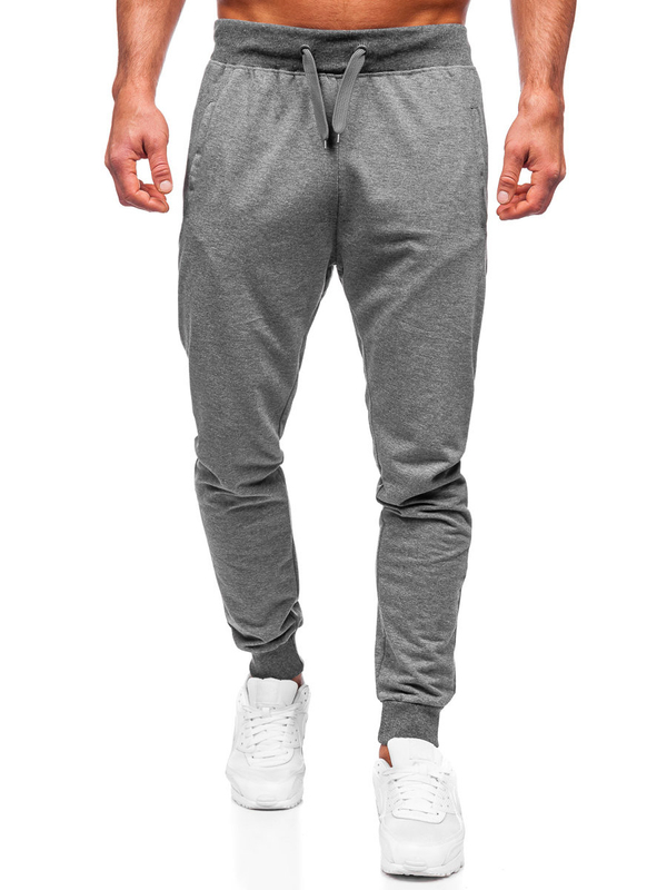 Herren Sporthose Jogger Pants Schwarzgrau Bolf XW02