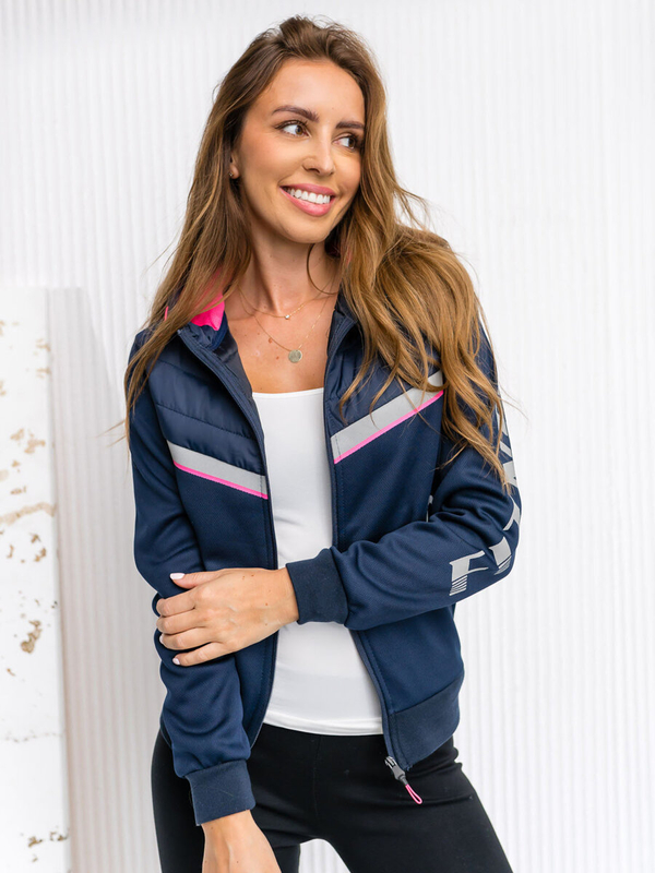 Damen Gepolsterte Übergangsjacke mit Kapuze Dunkelblau Bolf KSW4012A1