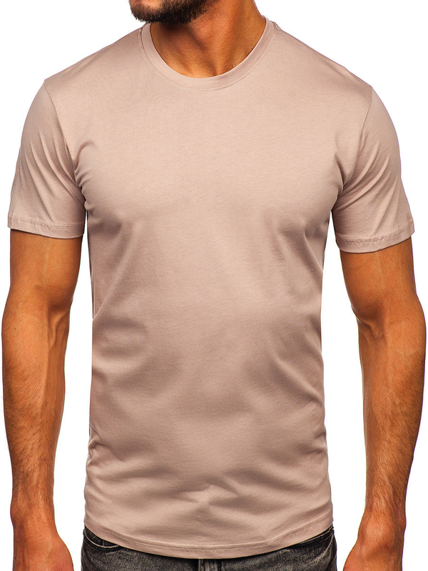 Herren Baumwoll T-Shirt Hellbraun Bolf 0001