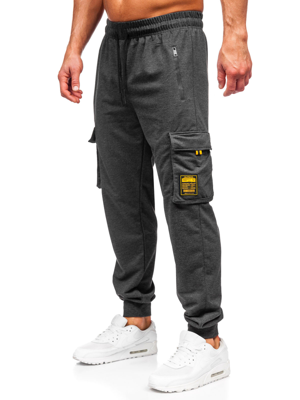 Herren Sporthose Cargohose Joggers Anthrazit Bolf JX6359