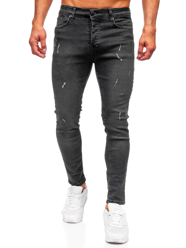 Herren Jeanshose slim fit Schwarz Bolf 6513