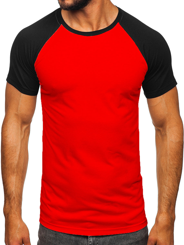 Herren T-Shirt Rot-Schwarz Bolf 8T82