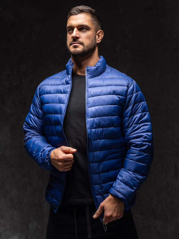 Herren Gepolsterte Übergangsjacke Dunkelblau Bolf 13007A1