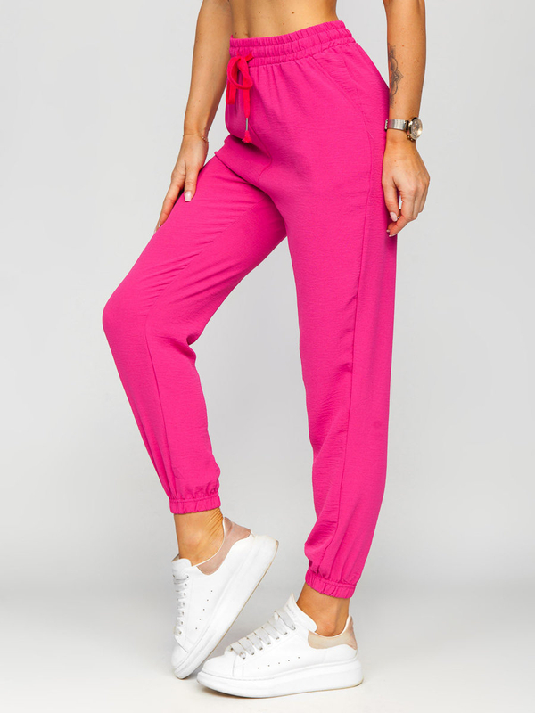 Damen Stoffhose Joggers Rosa Bolf W7322
