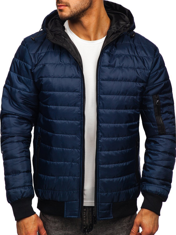 Herren Übergangsjacke Sport Jacke Dunkelblau Bolf MY13M