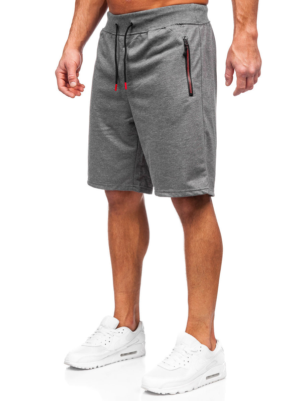 Herren Kurze Sporthose Schwarzgrau Bolf 8K295