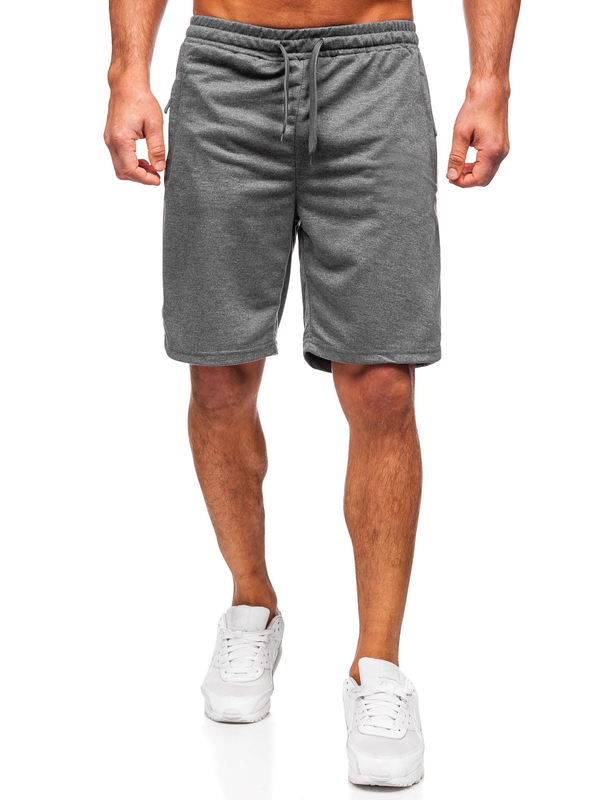 Herren Kurze Sporthose Schwarzgrau Bolf 8K1551