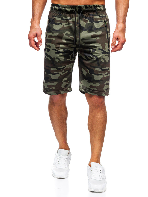 Herren Kurze Sporthose Camo Khaki Bolf JX865