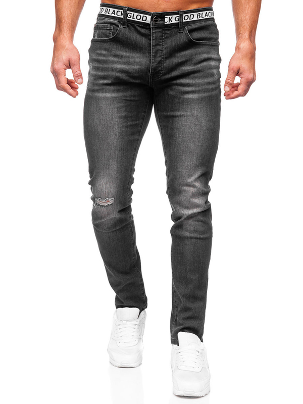 Herren Jeanshose slim fit Schwarz Bolf MP0083N