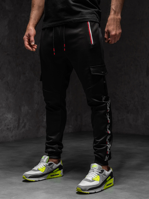 Herren Sporthose Cargohose Schwarz Bolf K10279A1