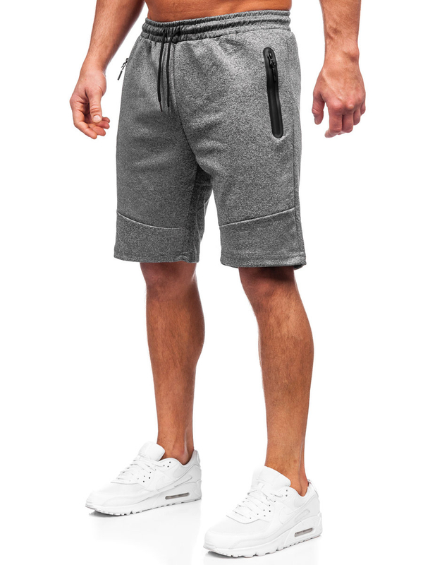 Herren Kurze Sporthose Schwarzgrau Bolf 8K929