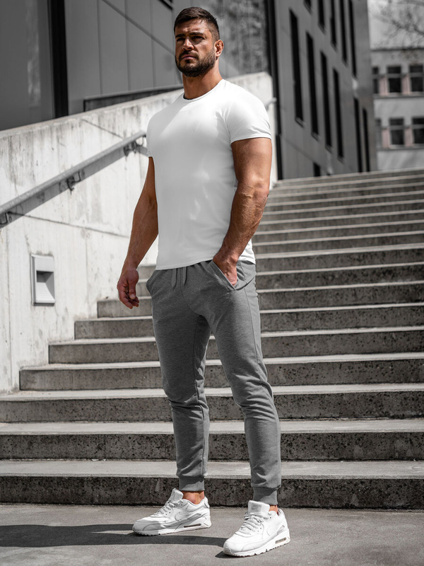 Herren Sporthose Jogger Pants Schwarzgrau Bolf XW02A