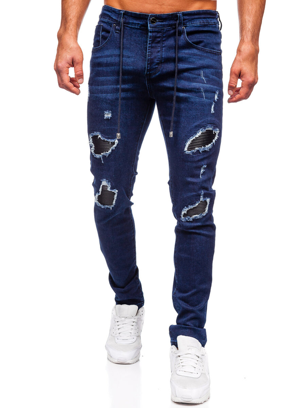 Herren Jeanshose regular fit Dunkelblau Bolf MP0100BS