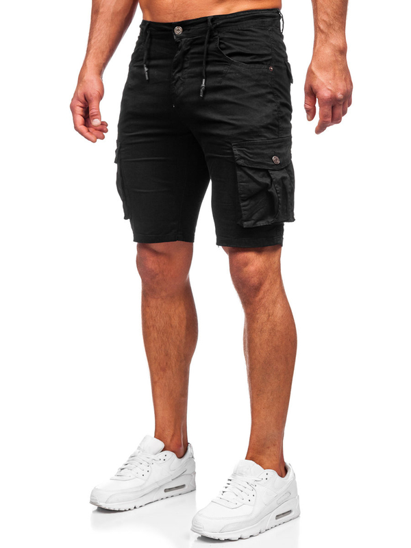 Herren Kurze Hose Cargohose Shorts Schwarz Bolf BB70011