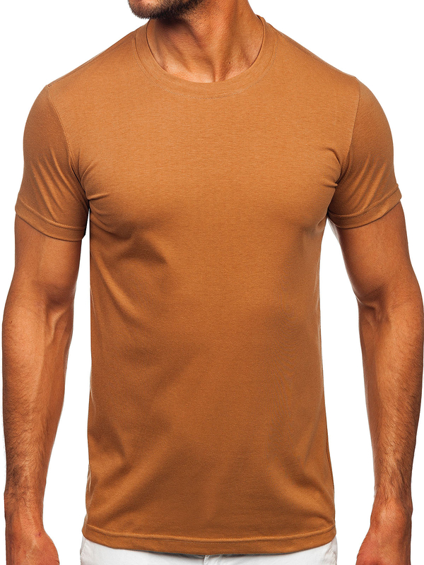 Herren T-Shirt Uni Braun Bolf 2005-86