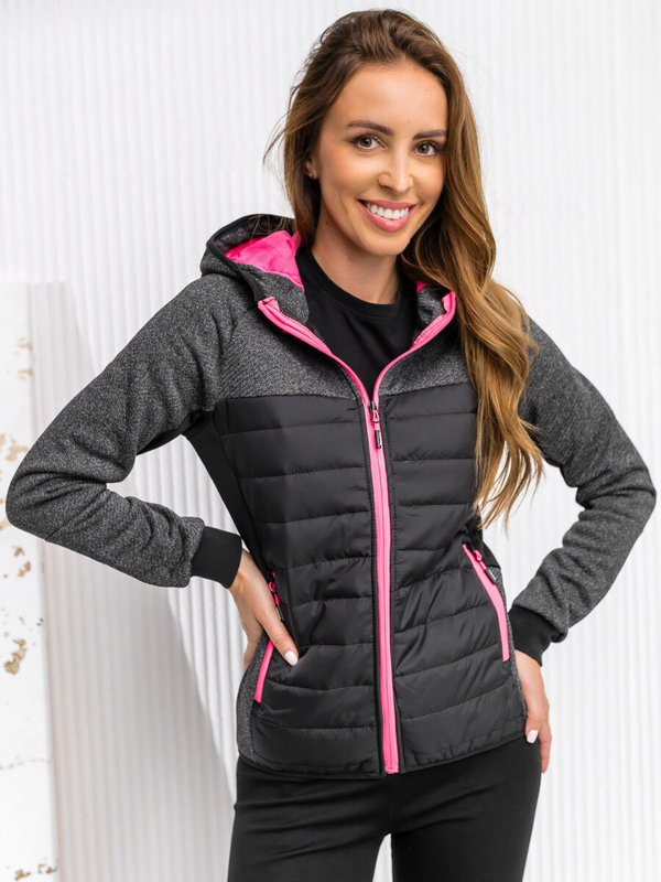 Damen Übergangsjacke Sportjacke Schwarz Bolf KSW4002A1