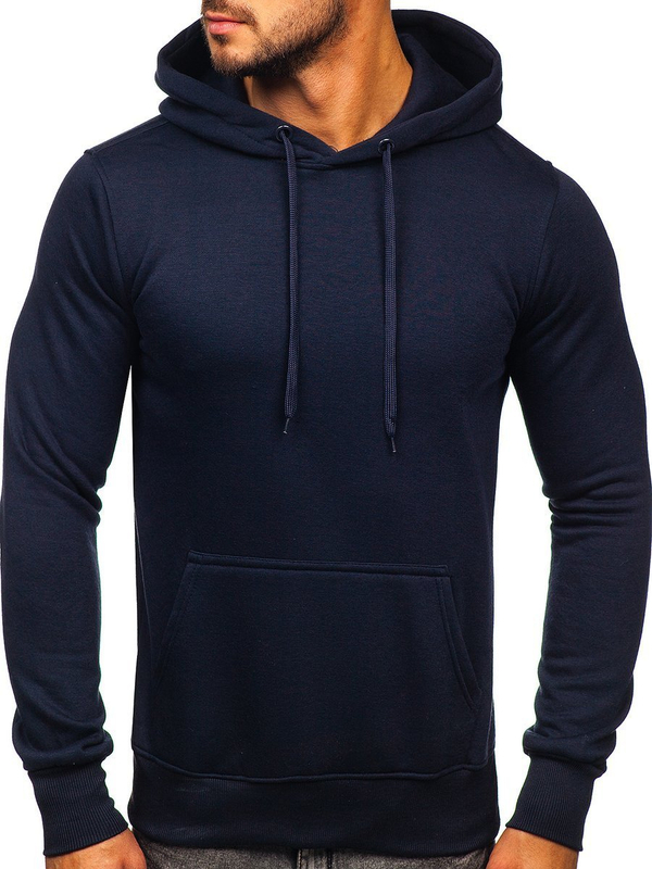 Herren Kapuzenpullover mit Kängurutasche Tintenblau Bolf 2009