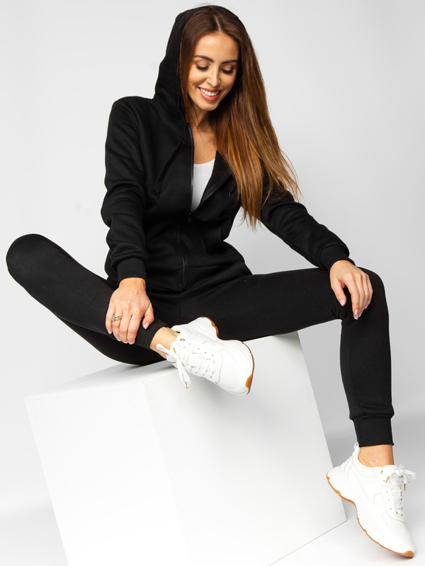 Damen Sport Set Zweiteiler Schwarz Bolf 0003