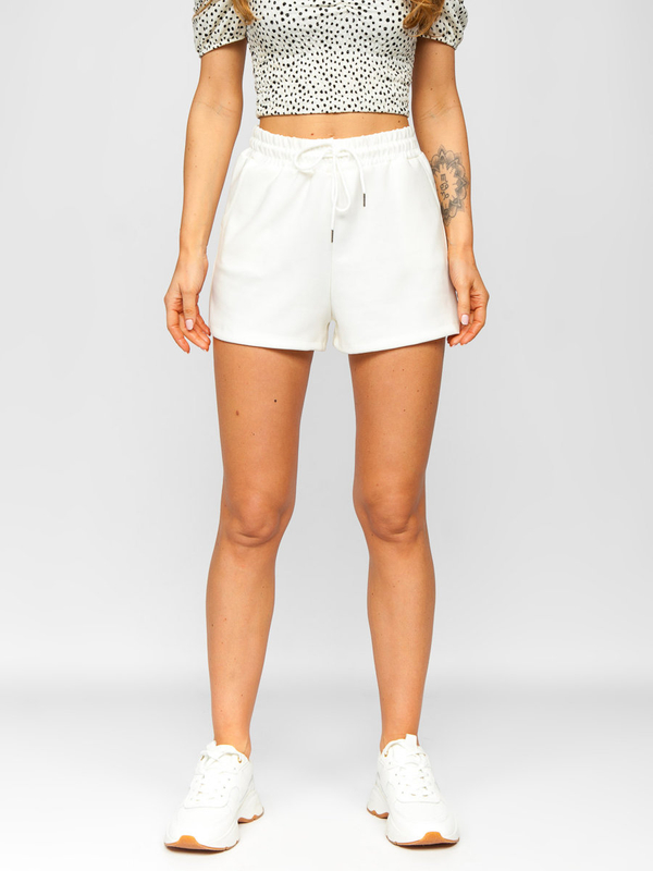 Damen Kurze Sporthose Shorts Weiß Bolf H60A