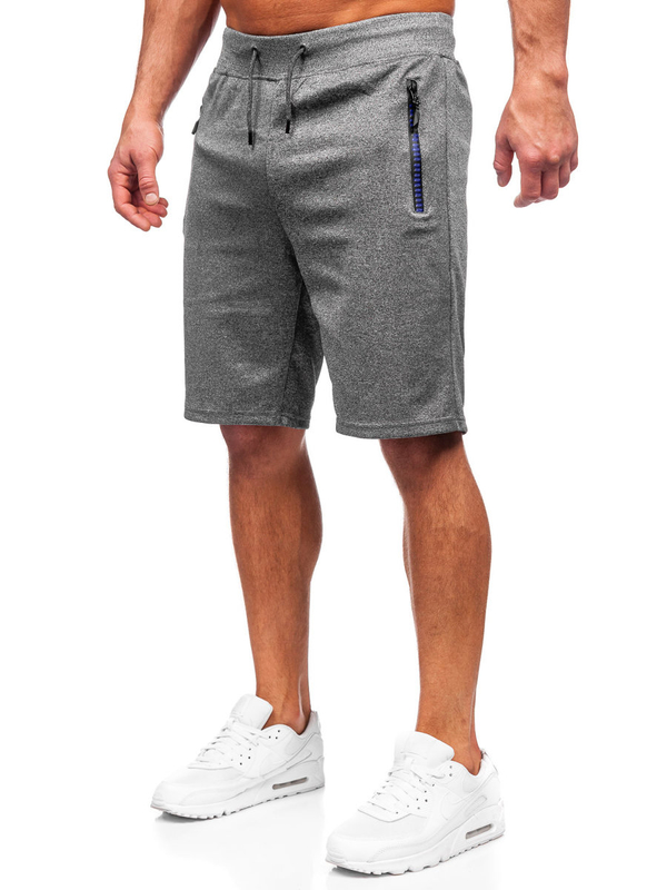 Herren Kurze Sporthose Schwarzgrau Bolf 8K288
