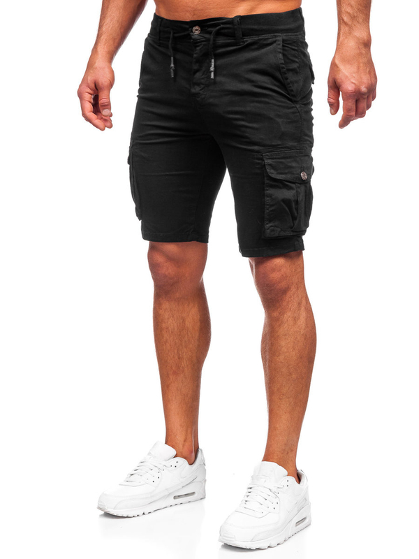 Herren Kurze Hose Cargohose Shorts Schwarz Bolf BB70010